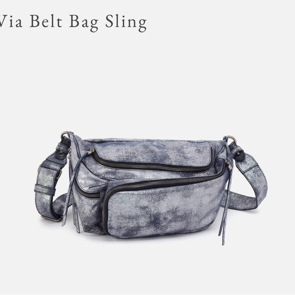 HOBO Crossbody Bag in Distressed Gray